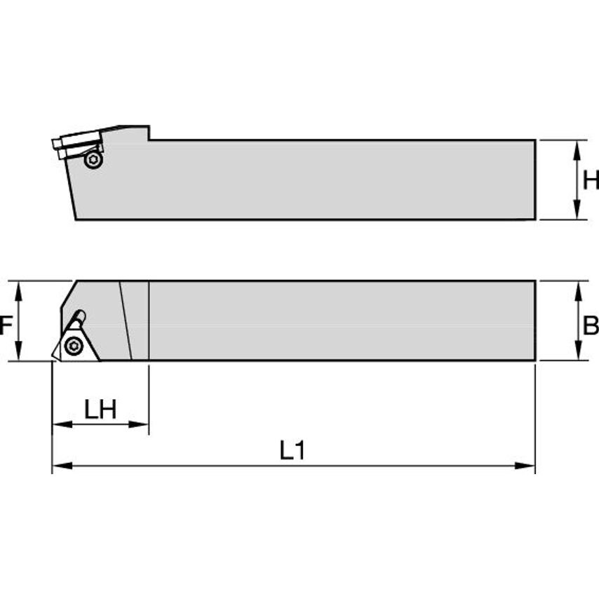 LSASL2525M16 LT Threading Holder W25, 0MM L1