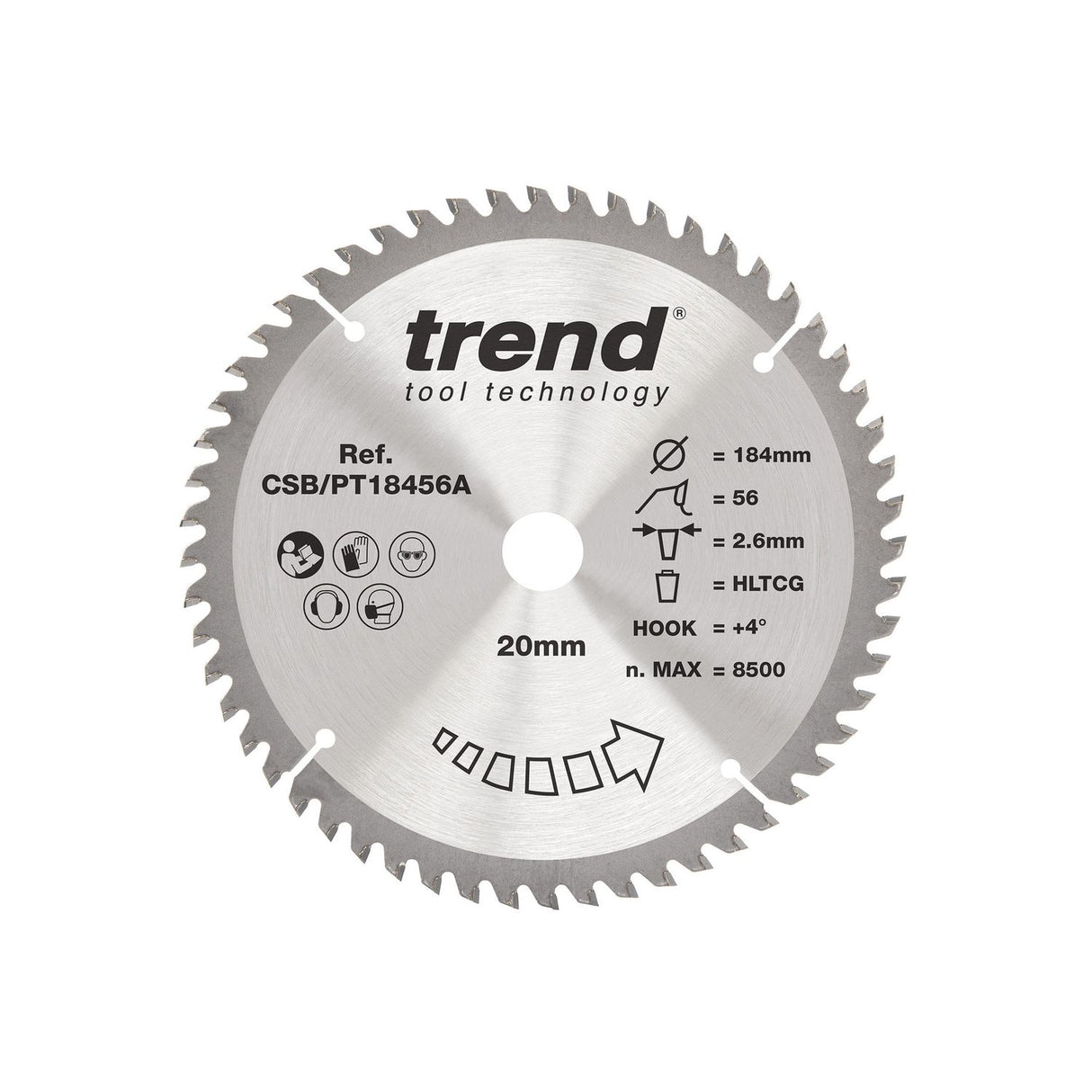 Laminate/HPL Circular Saw Blade 184mm x 20mm x 56T