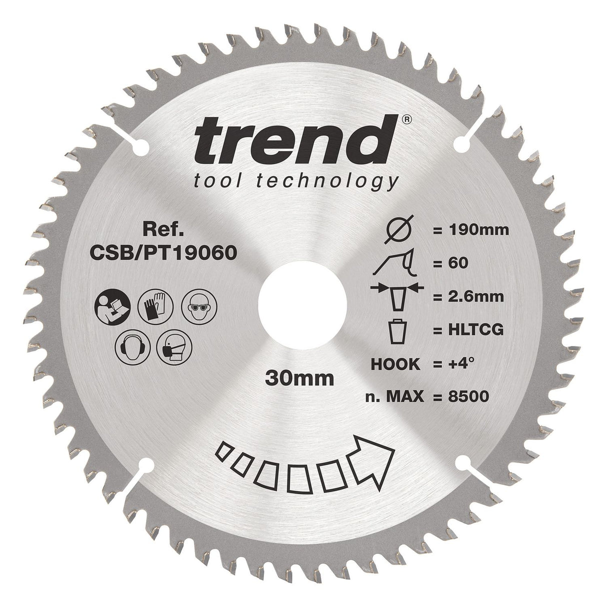 Laminate/HPL Circular Saw Blade 190mm x 30mm x 60T
