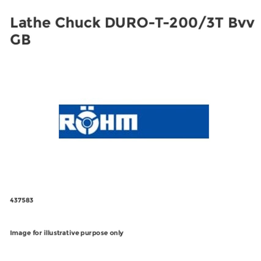 Lathe Chuck DURO-T-200/3T Bvv GB