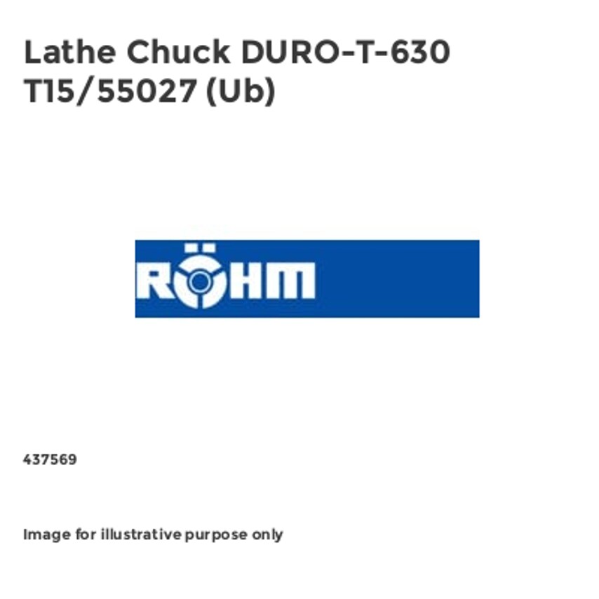 Lathe Chuck DURO-T-630 T15/55027 (Ub)