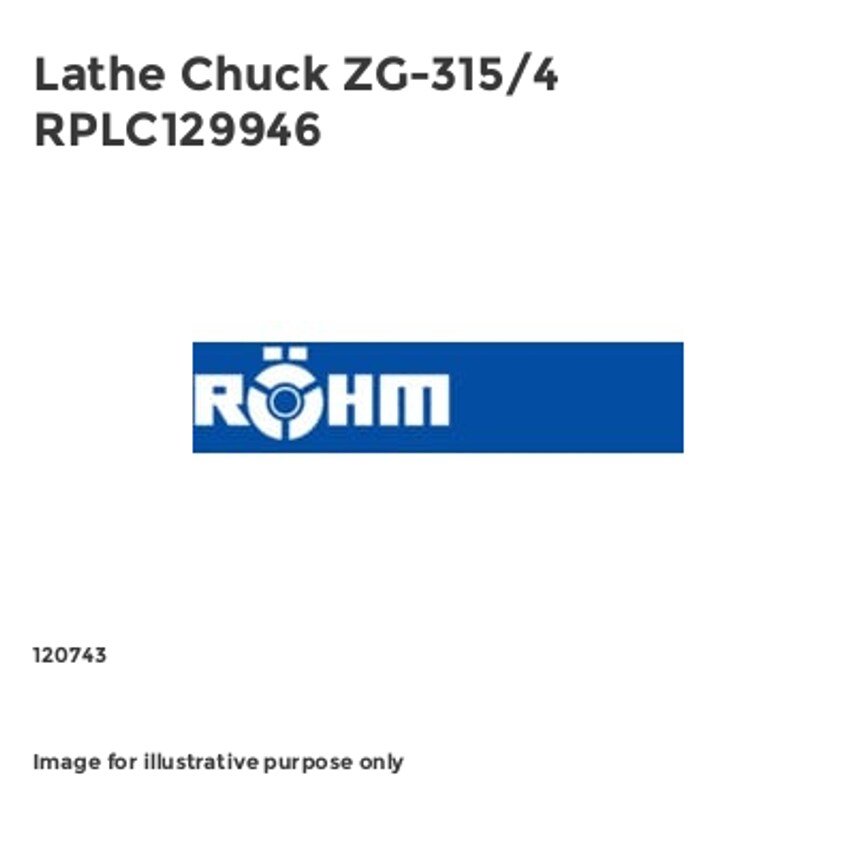 Lathe Chuck ZG-315/4 RPLC129946