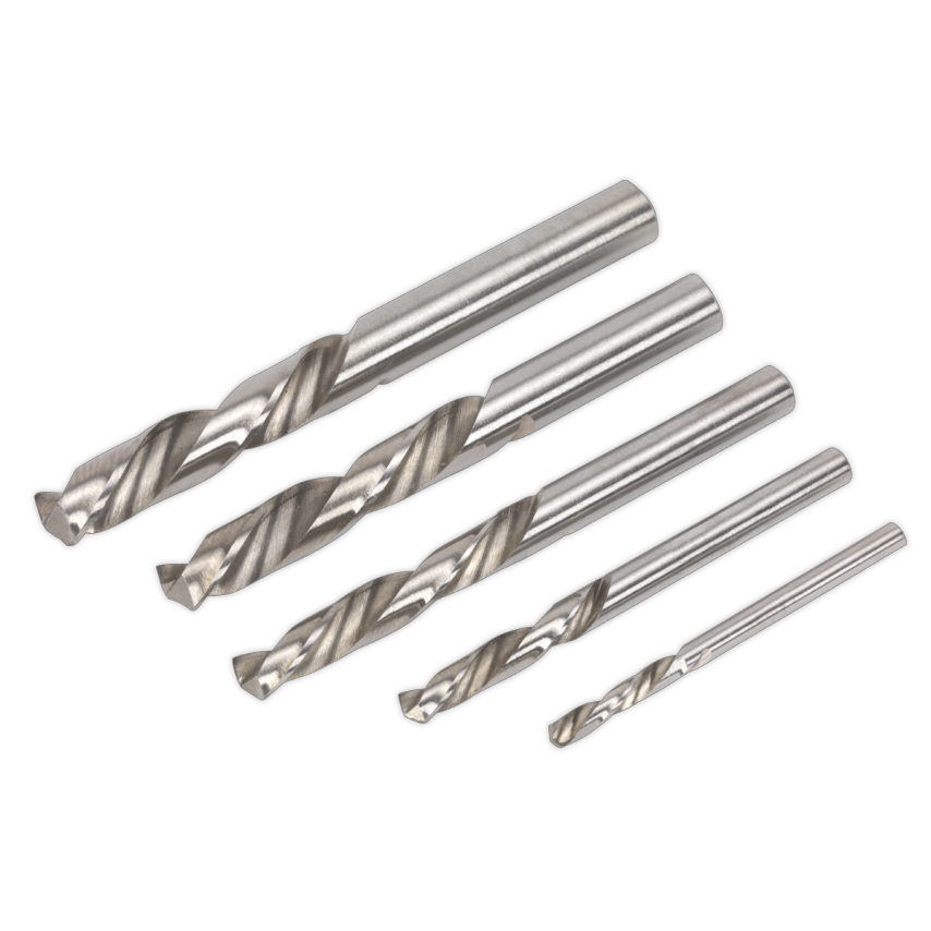 Left Hand Spiral Drill Bit Set 5PC