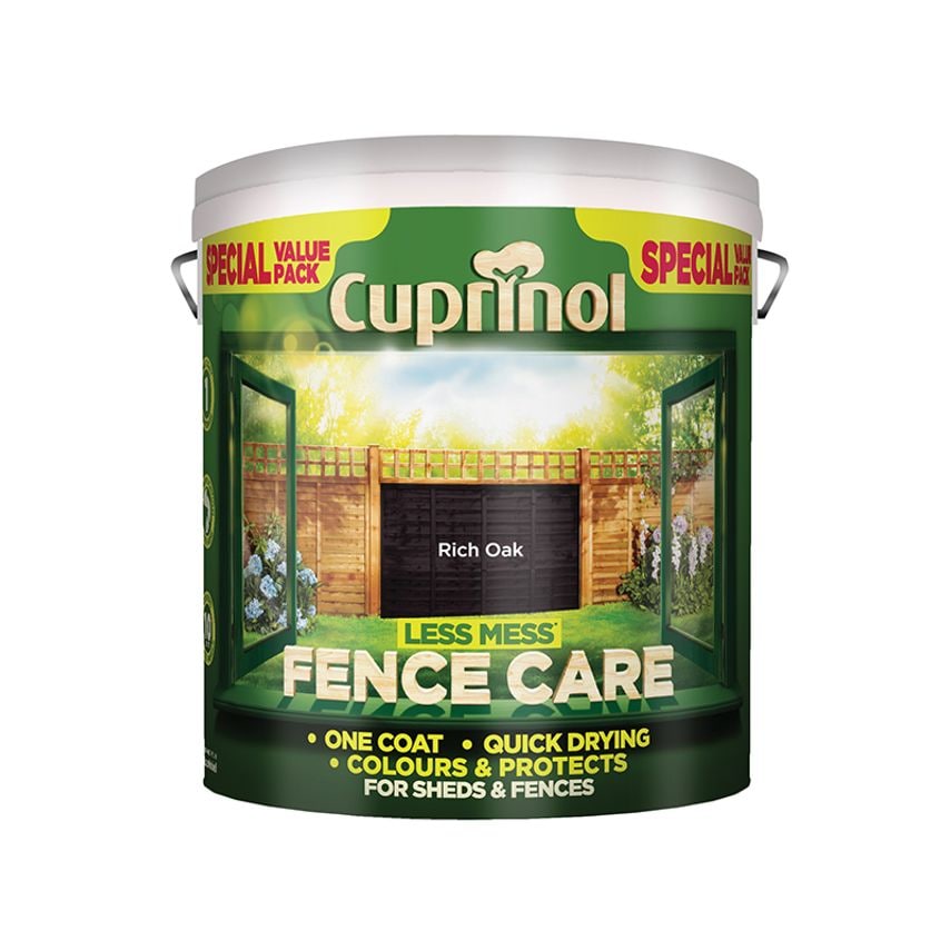 Less Mess Fence Care Rich Oak 6 litre CUPLMFCRO6L