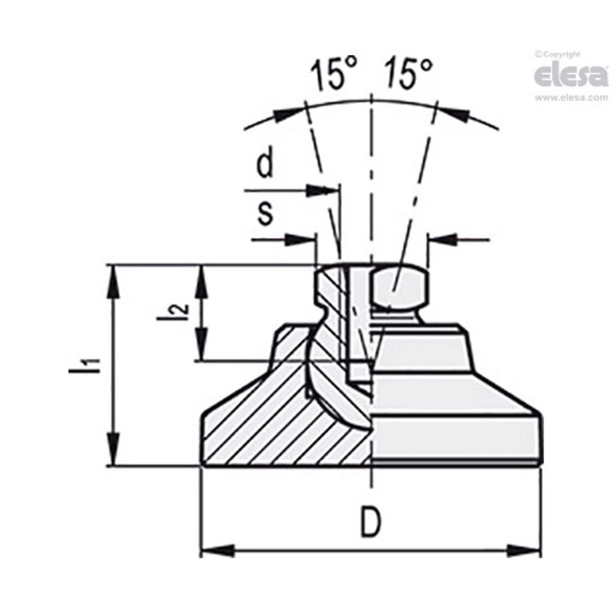 Levelling feet-LM.25-SST M6