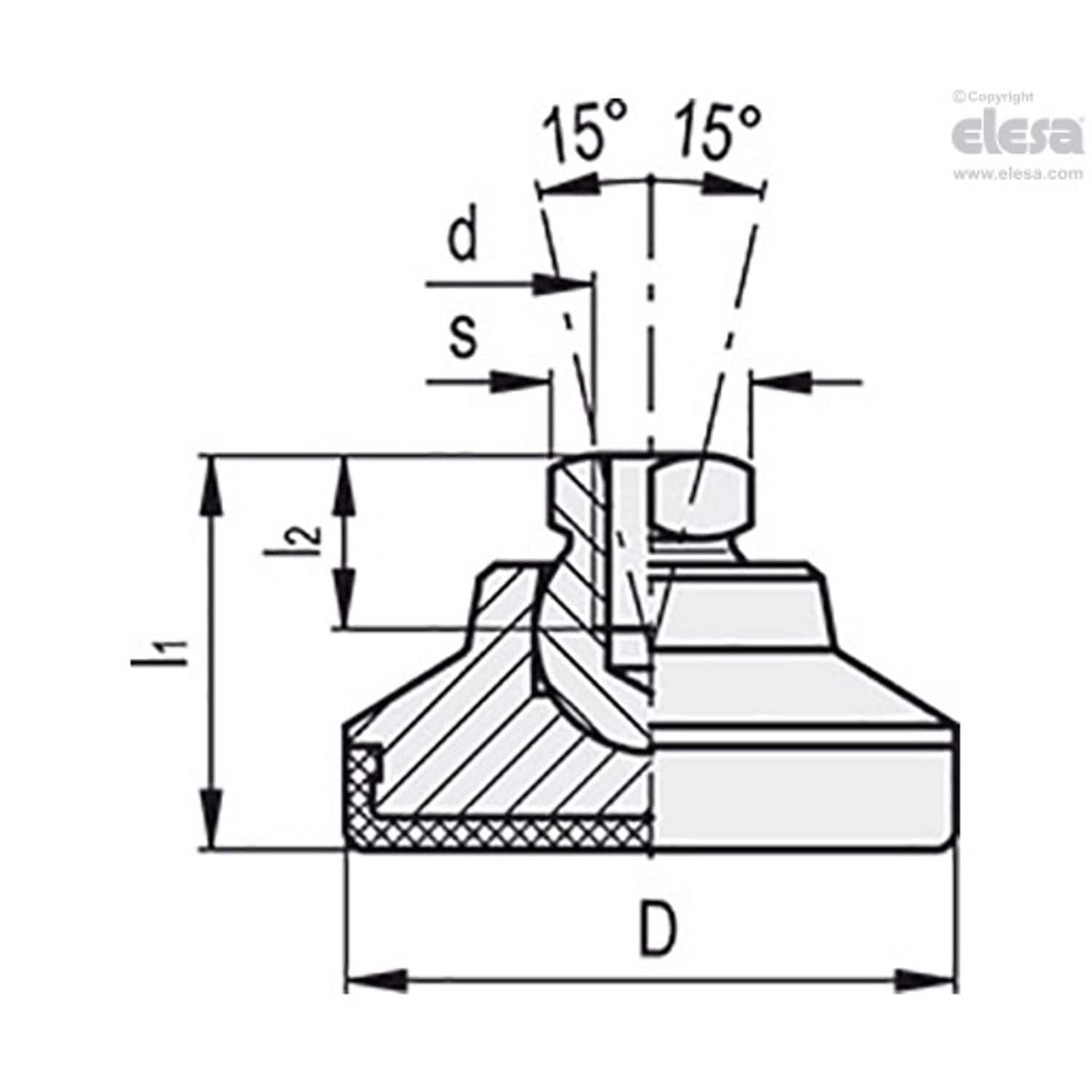 Levelling feet-LM.40-SST M12-TR