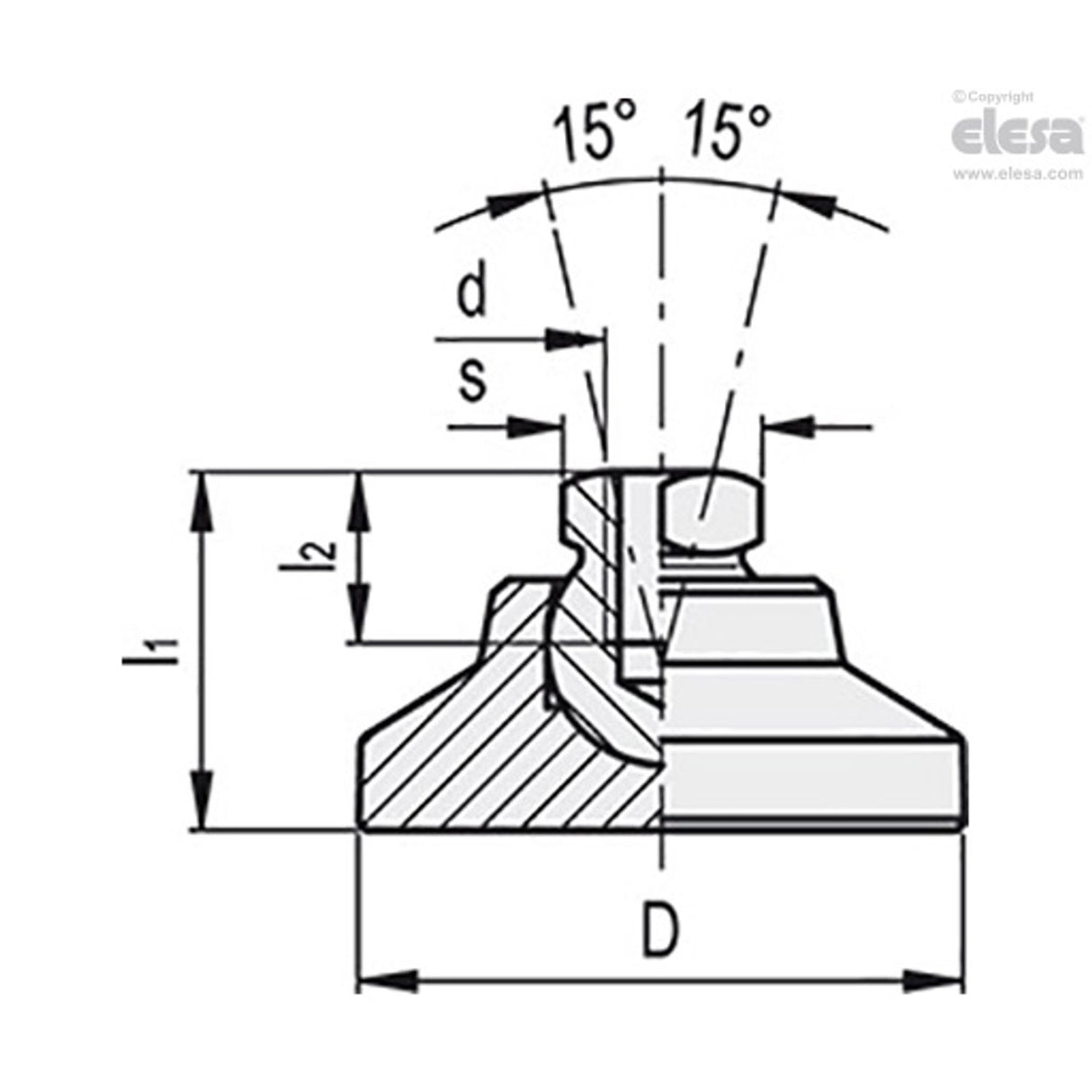 Levelling feet-LM.60-SST M16