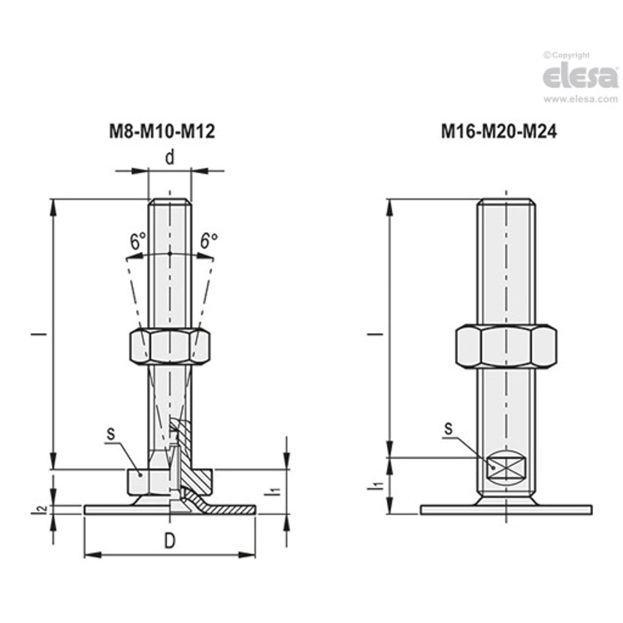 Levelling feet-LMP.80-A4-M10x80