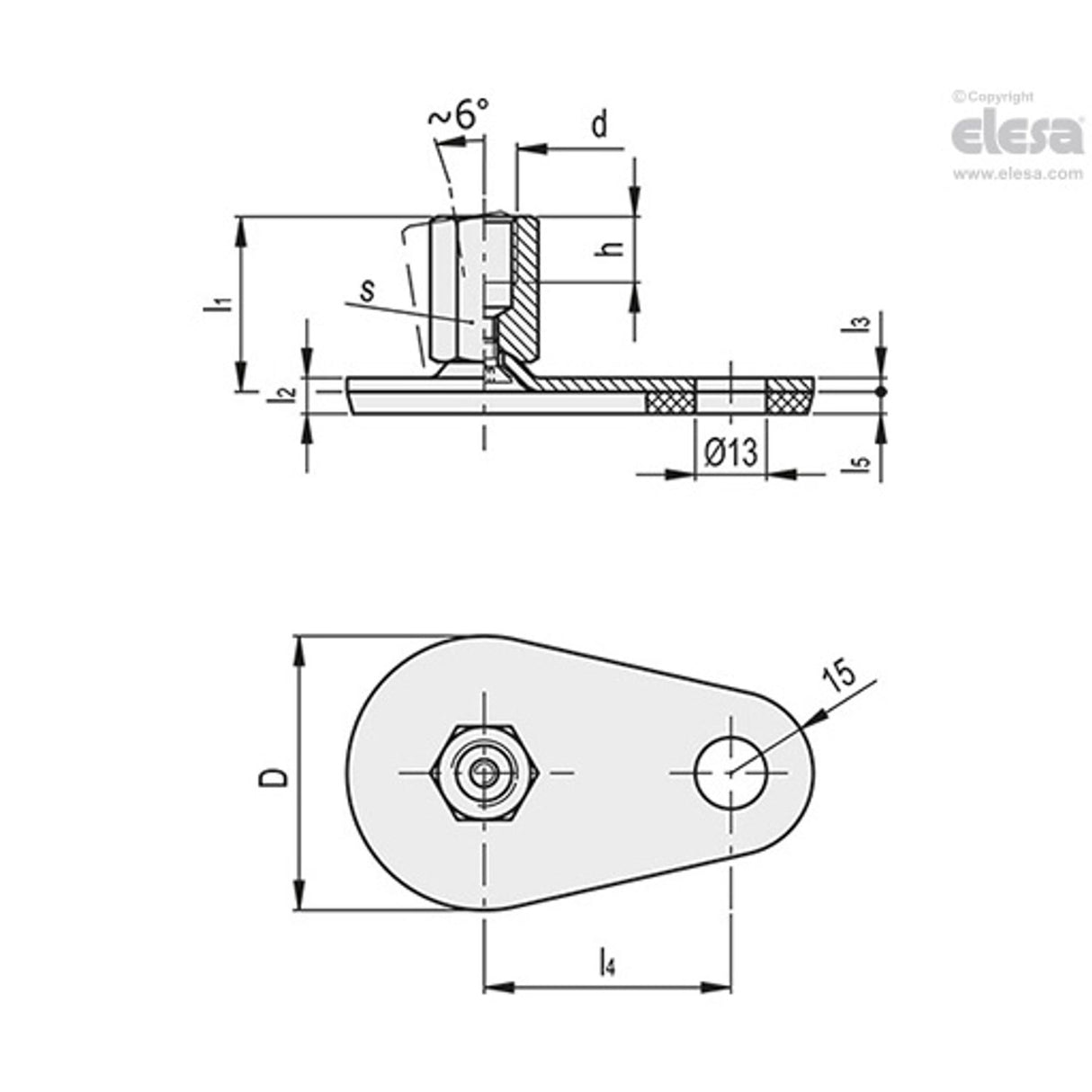 Levelling feet-LMP.F-50-SST-M10-TV