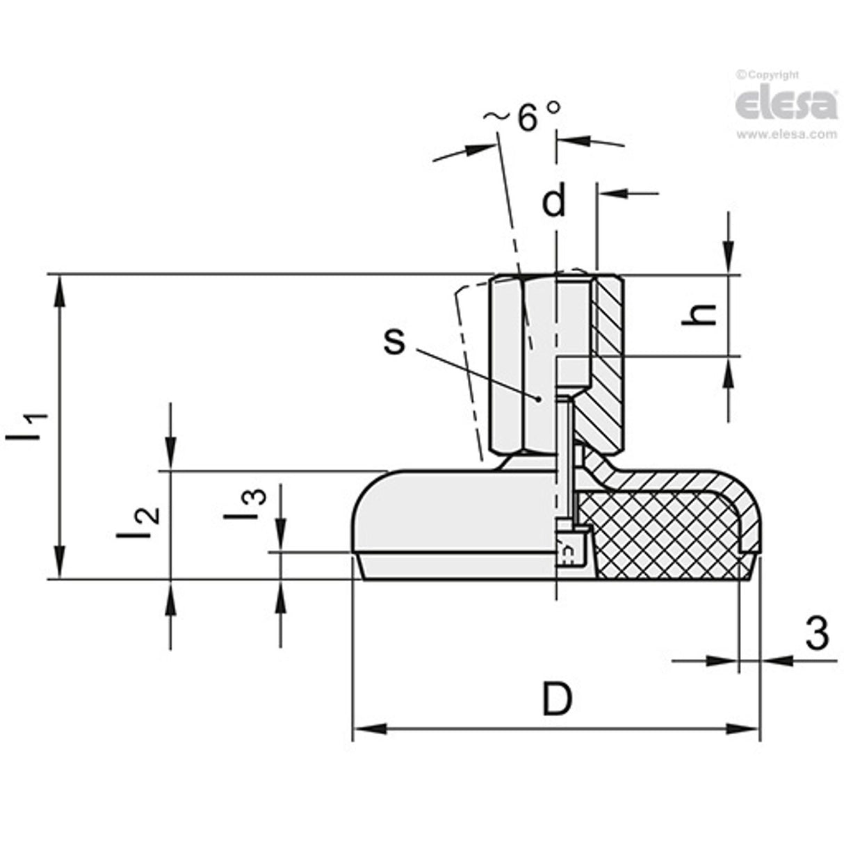Levelling feet-LMR.50-AS-M8