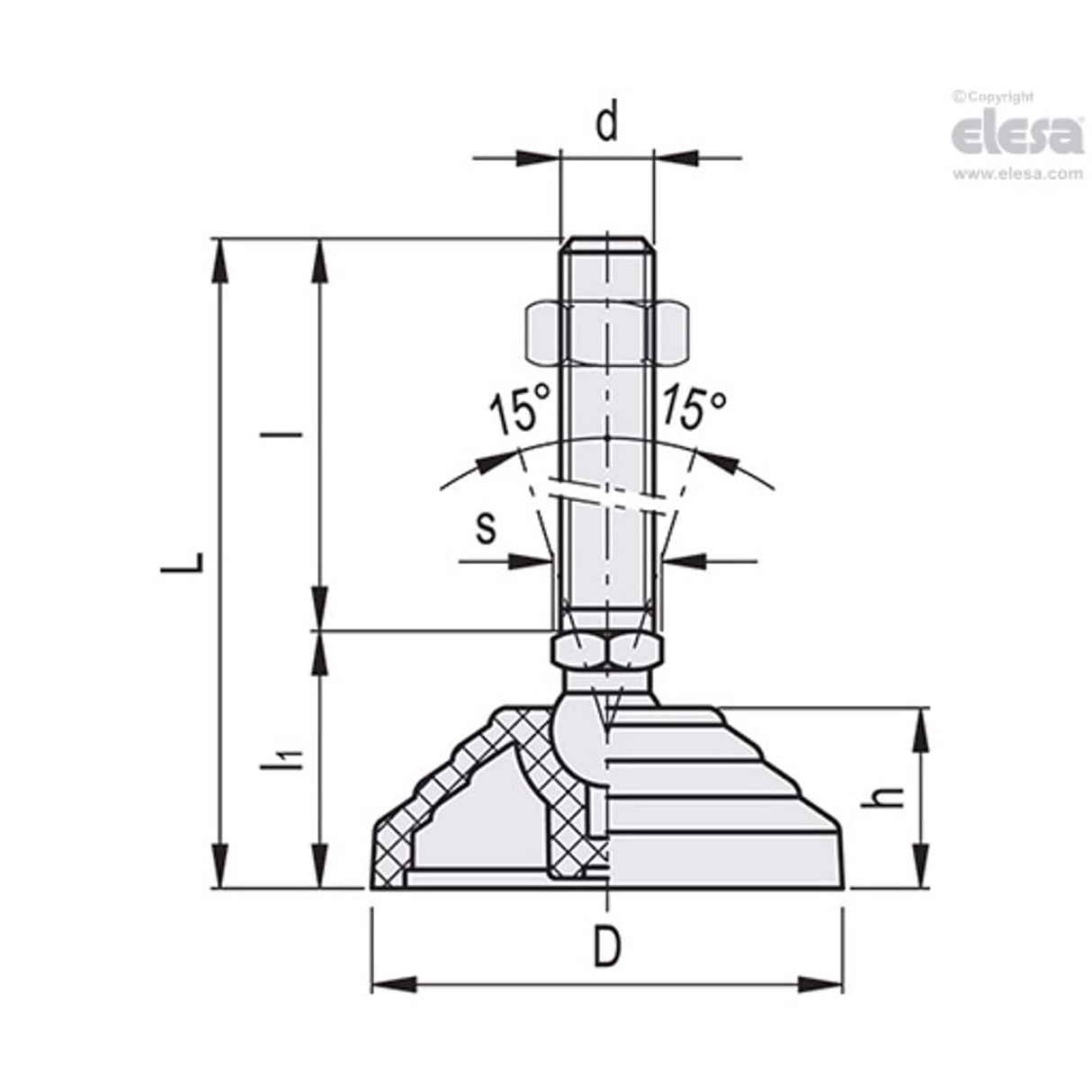 Levelling feet-LV.A-80-24-SST-M20x138