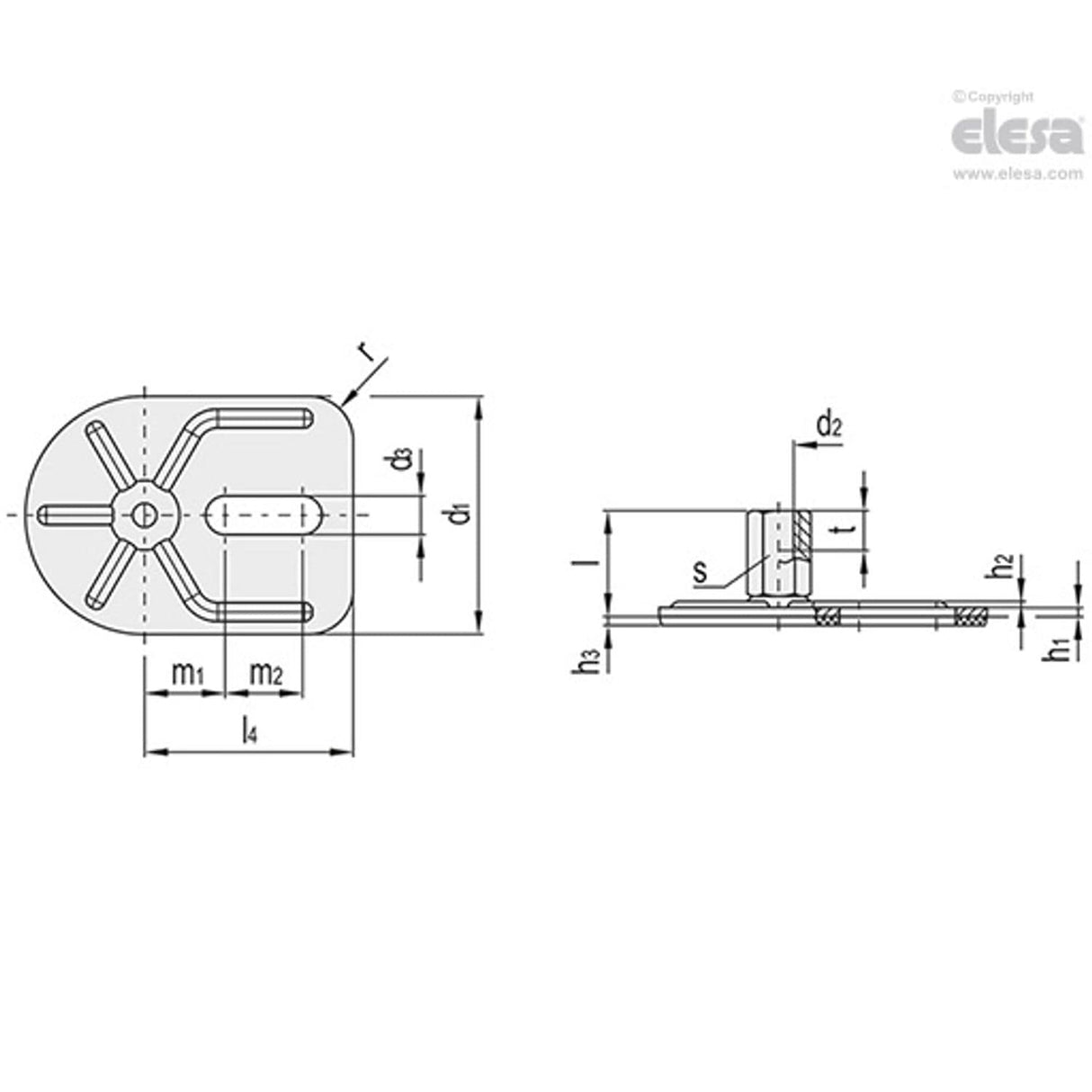 Levelling feet, ground mounting-LMD.F-SL-80-M8-TV