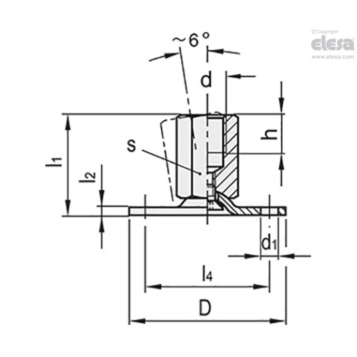 Levelling feet, ground mounting-LMP.40-M10-FF