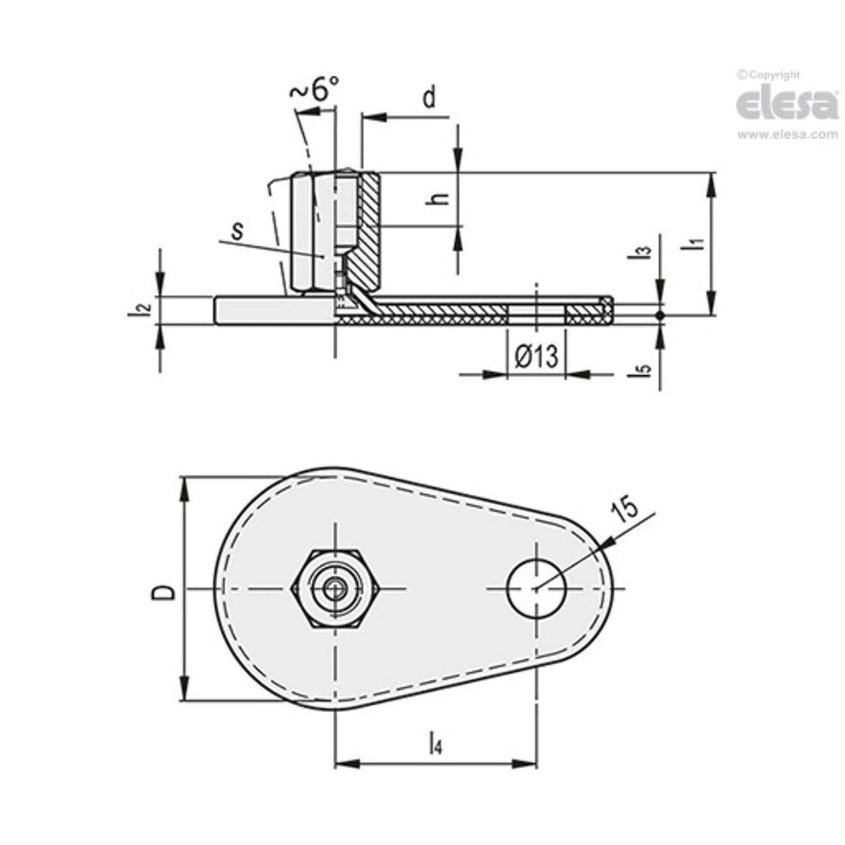 Levelling feet, ground mounting-LMP.F-50-M8-TR