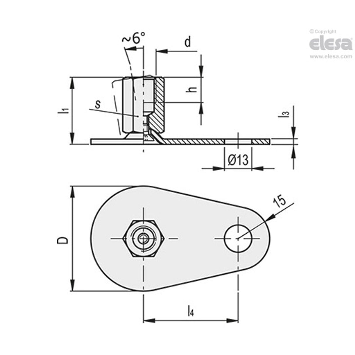Levelling feet, ground mounting-LMP.F-60-M8