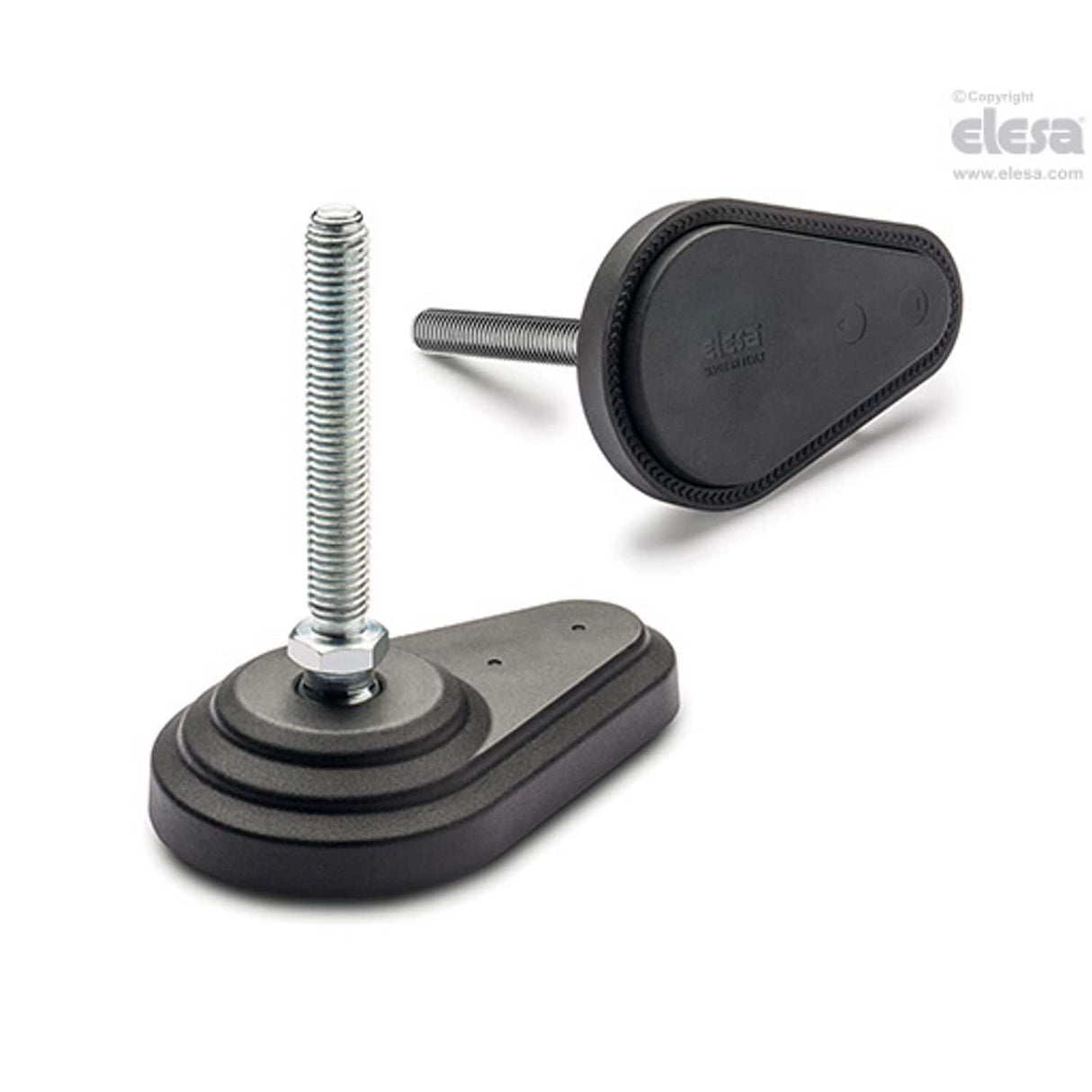 Levelling feet, ground mounting-LV.FO-60-14-AS-M14X148