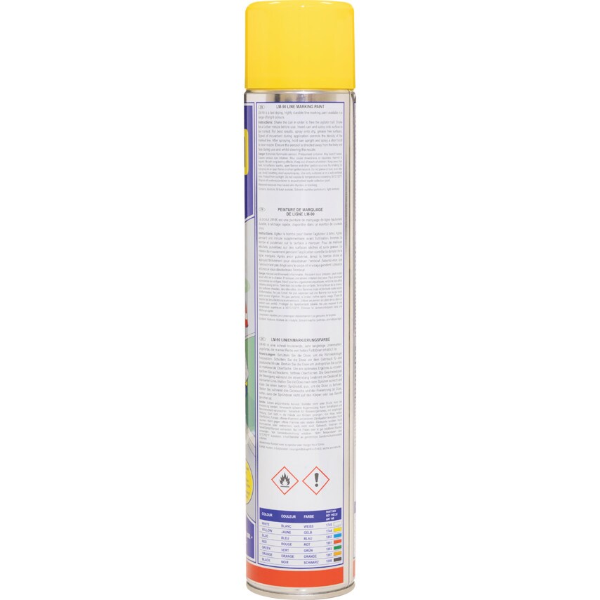 Line Marking Spray Paint, Yellow RAL 1018, 750ML