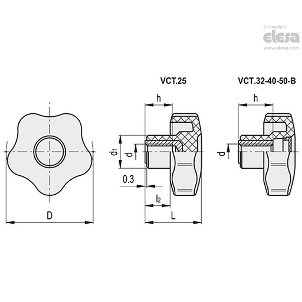 Lobe knob-VCT.40 AE-V0 B-M8