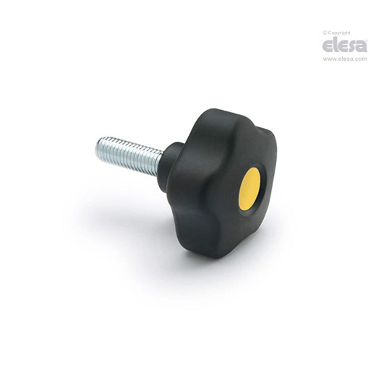 Lobe knob-VCT.43 p-M6x16-SOFT-C9 Black