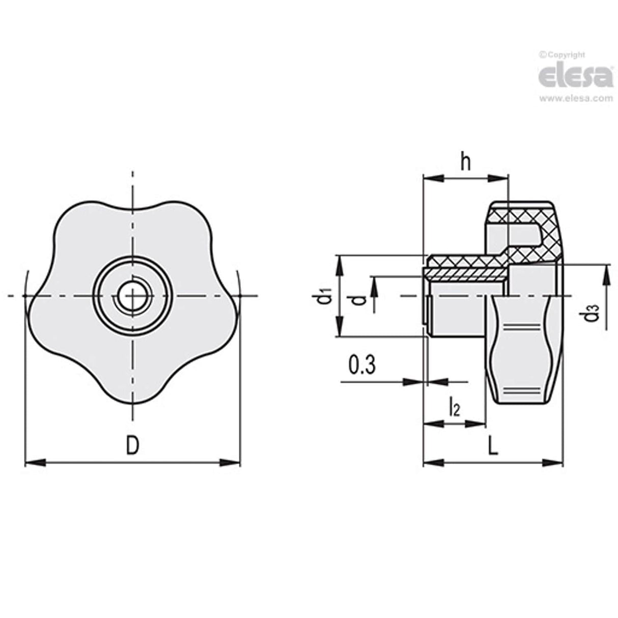 Lobe knob-VCT.74 FP-M14