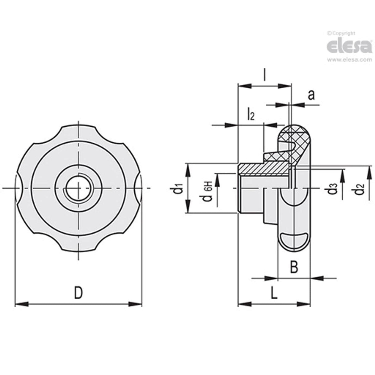 Lobe knob-VL.640/70 FP-A-M12