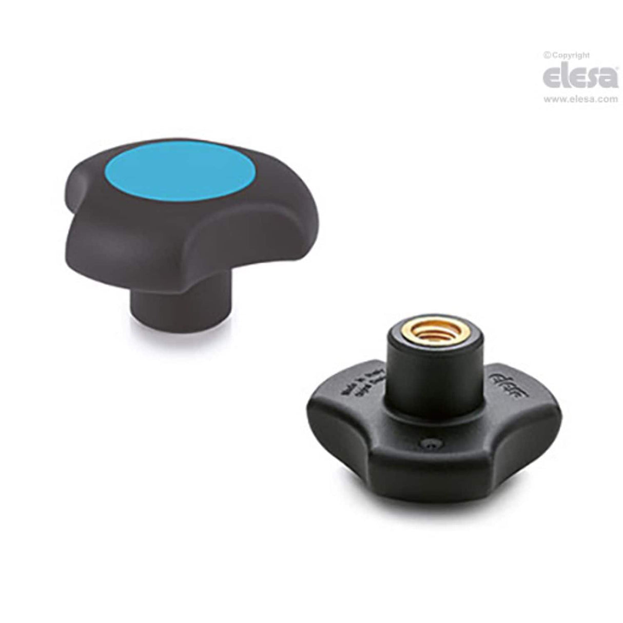 Lobe knob-VTT.32-C-B-M6-C5 Blue