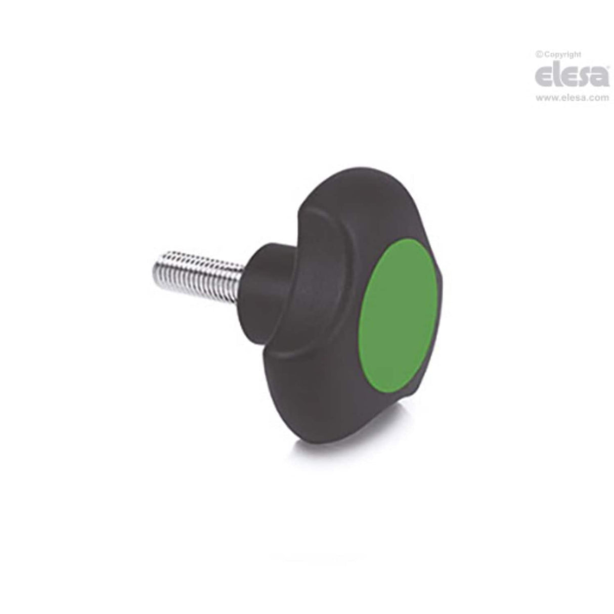 Lobe knob-VTT.32-C-p-M6x45-C17 Green