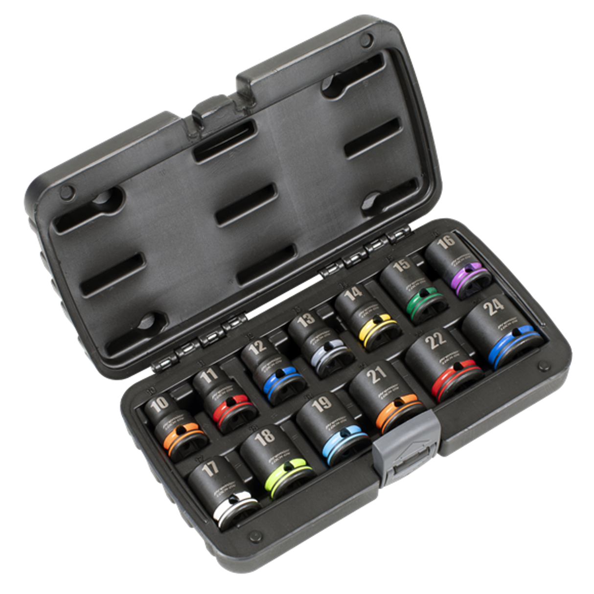 Lock-On Impact Socket Set - 13 Piece 1/2in Square Drive 6pt Metric