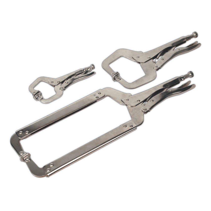 Locking 'C' Clamp Set 3 Piece