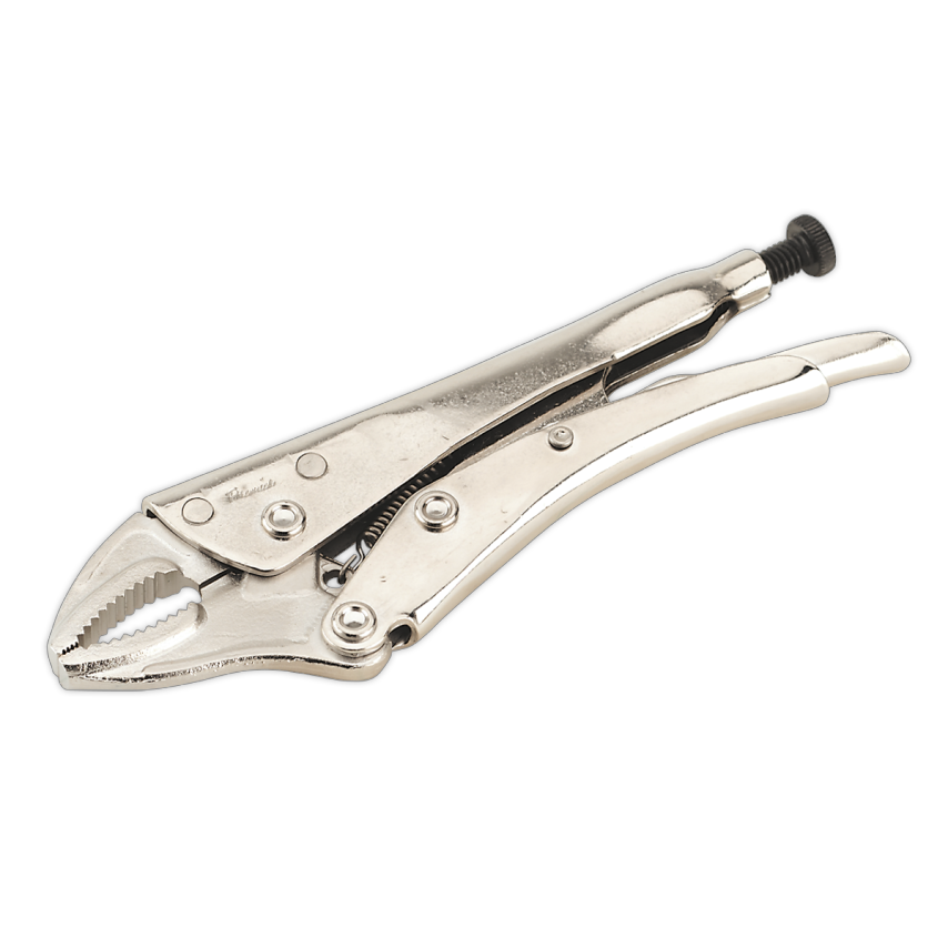 Locking Pliers Curved Jaws 180mm 0-35mm Capacity