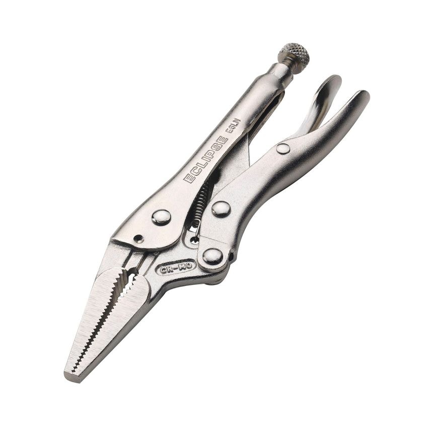Locking Pliers Long Nose with Wire Cutter 6"