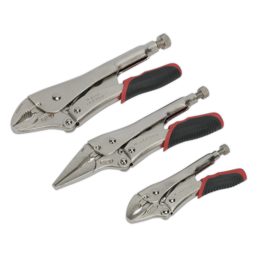 Locking Pliers Set 3 Piece Quick Release