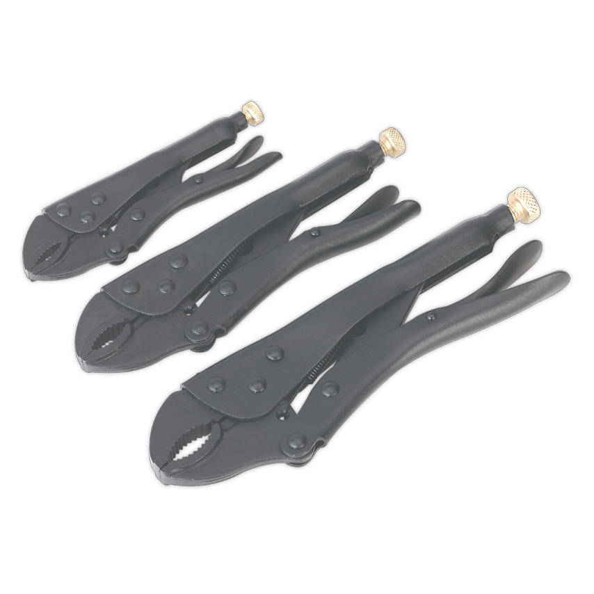 Locking Pliers Set 3 Piece Rust Resistant