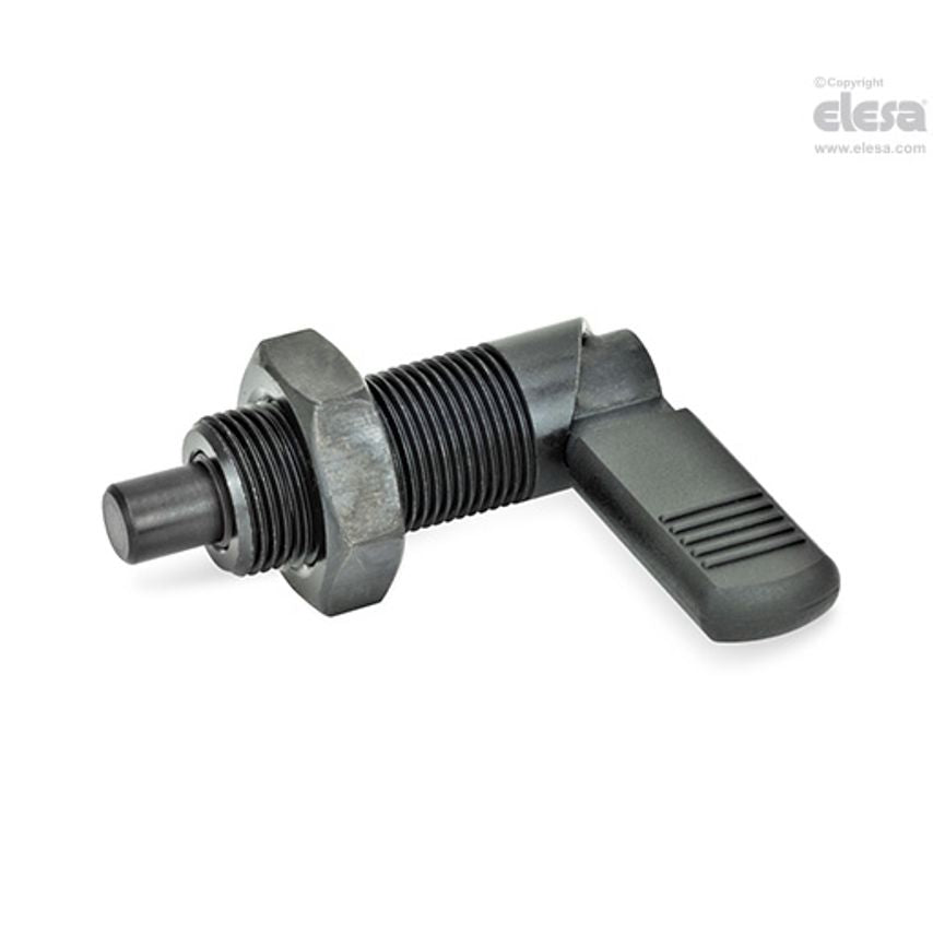 Locking indexing plunger-GN 612-12-M20-BK