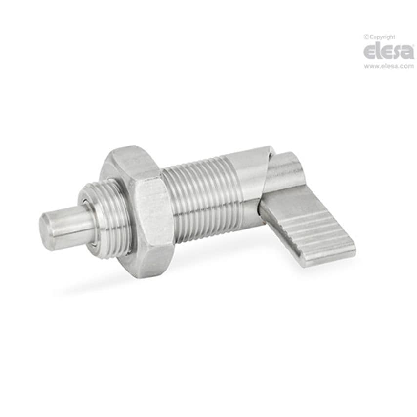 Locking indexing plunger-GN 612-8-M12-AK-NI