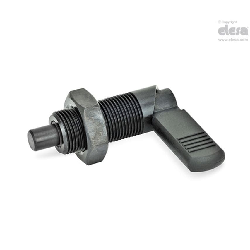 Locking indexing plunger-GN 612-8-M16x1.5-BK