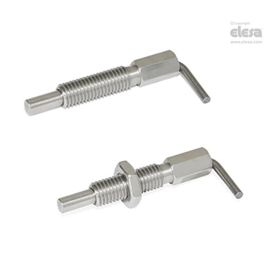 Locking indexing plunger-GN 7017-10-M16-BK-NI