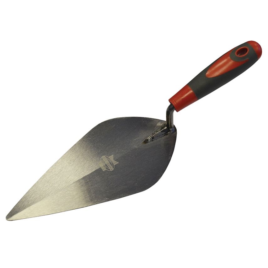 London Pattern Brick Trowel Soft Grip Handle 10in FAISGTB10L