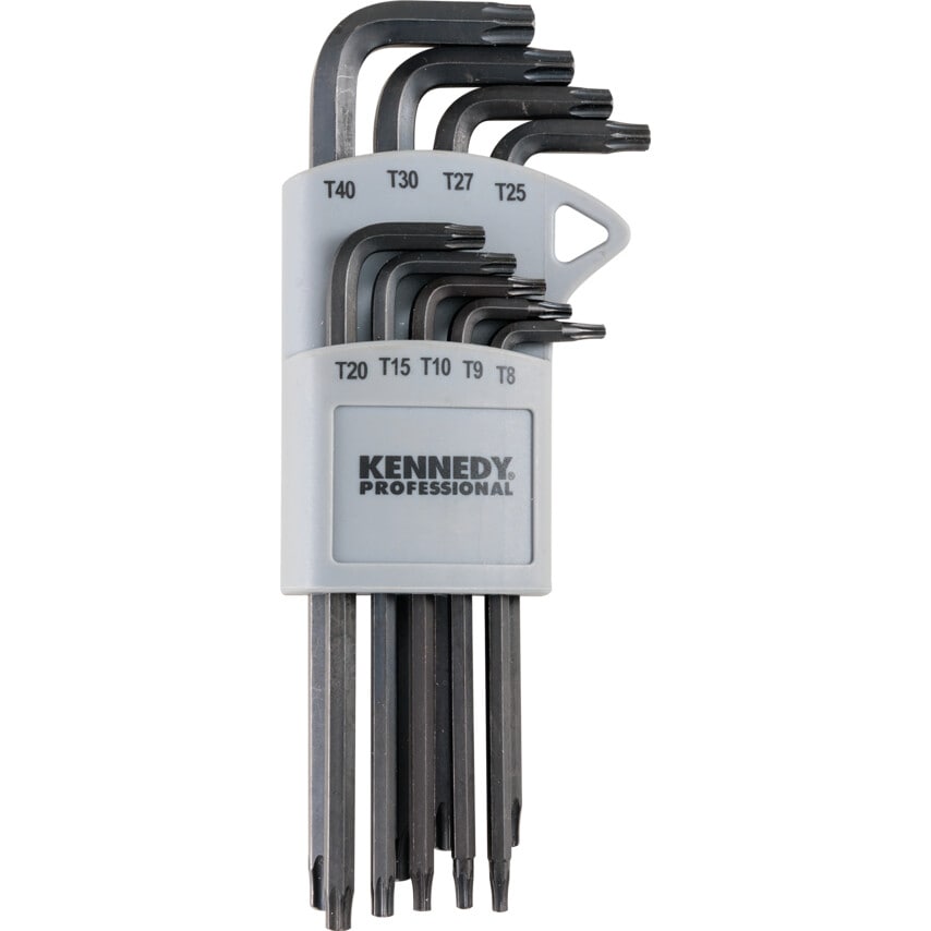 Long Arm Star Key Set T8-T9-T10-T15-T20-T25-T27-T30-T40 (9-PC)