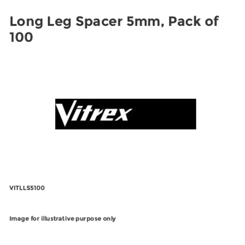 Long Leg Spacer 5mm, Pack of 100