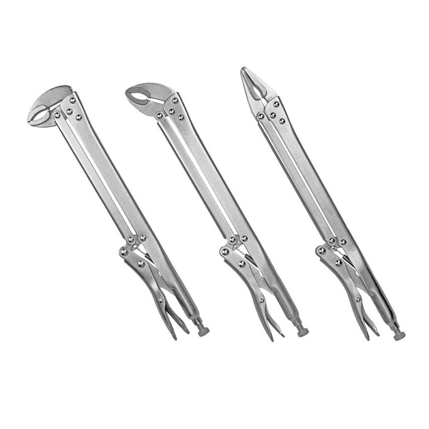 Long Reach Locking Pliers Set 3 Piece