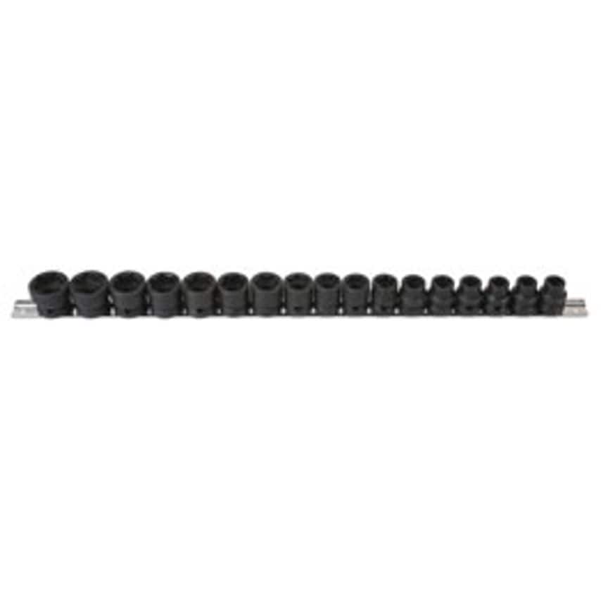 Low Profile Impact Socket Set 1/2"D 17 Piece