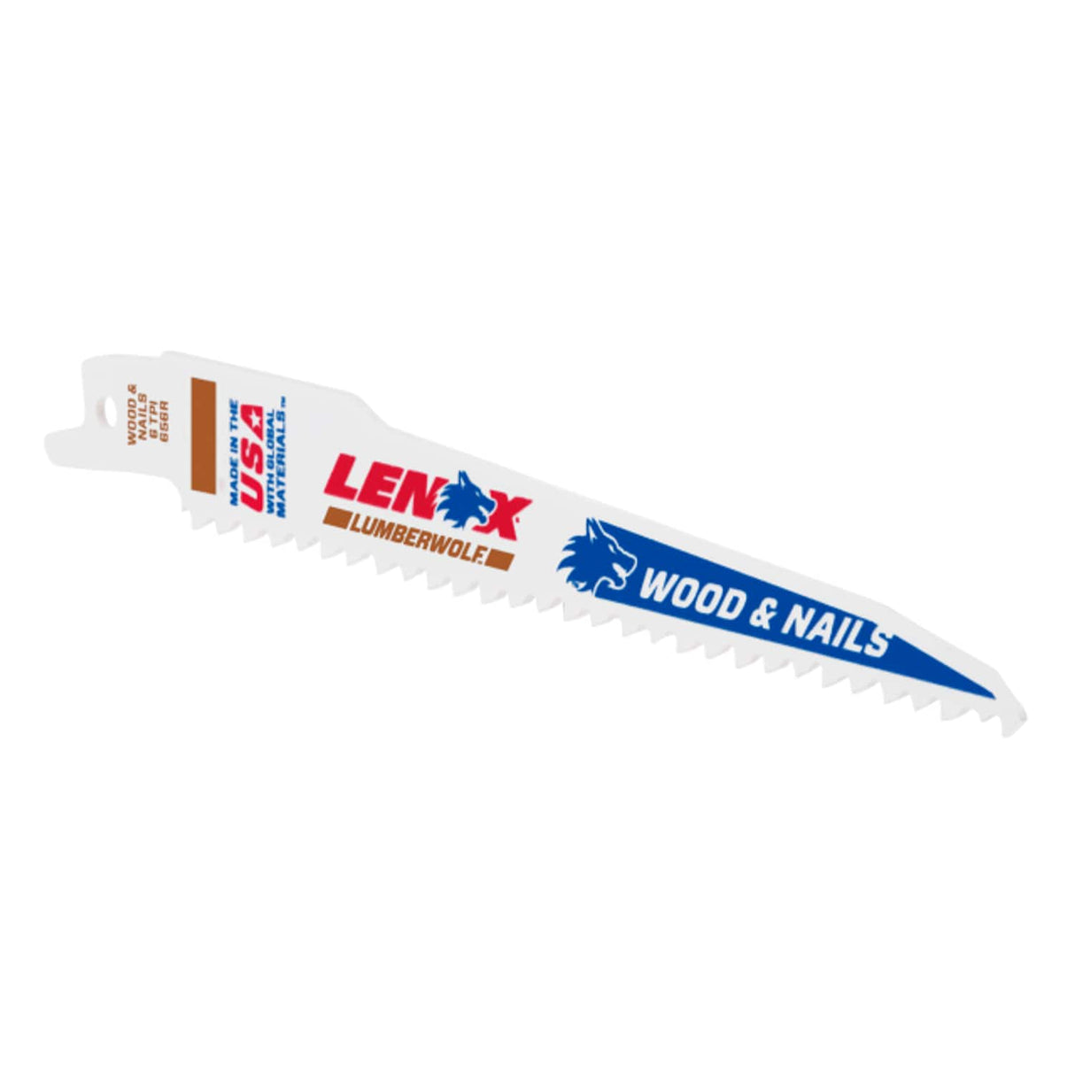 LumberWolf Reciprocating Saw Blade - 152 x 11 x 1.3mm 6 TPI (Pack of 5)