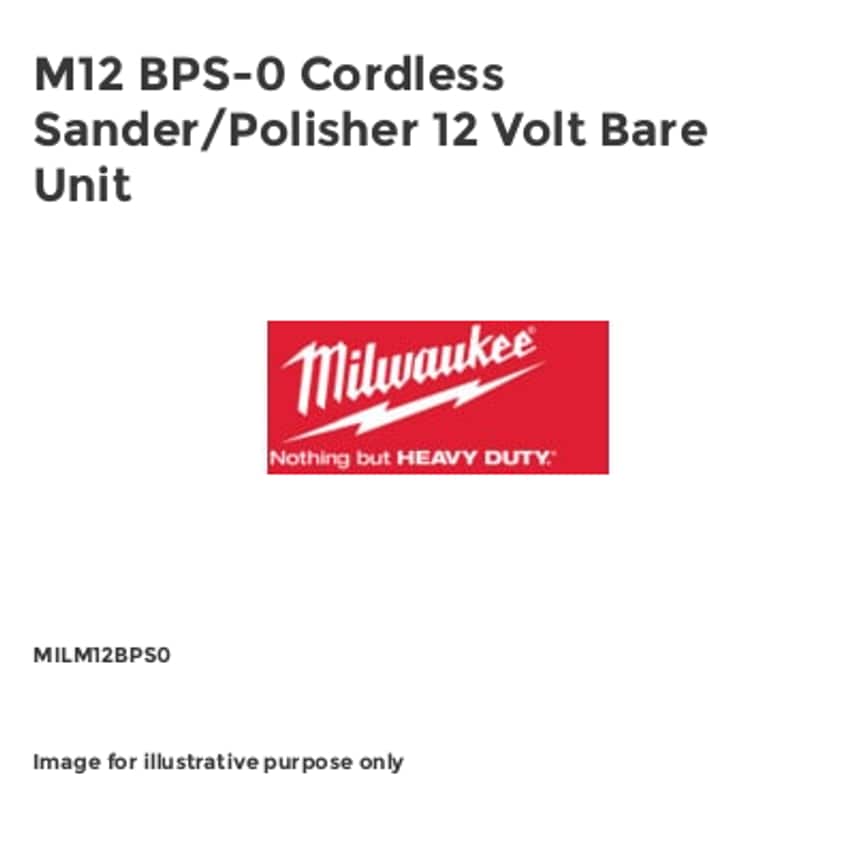 M12 BPS-0 Cordless Sander/Polisher 12 Volt Bare Unit