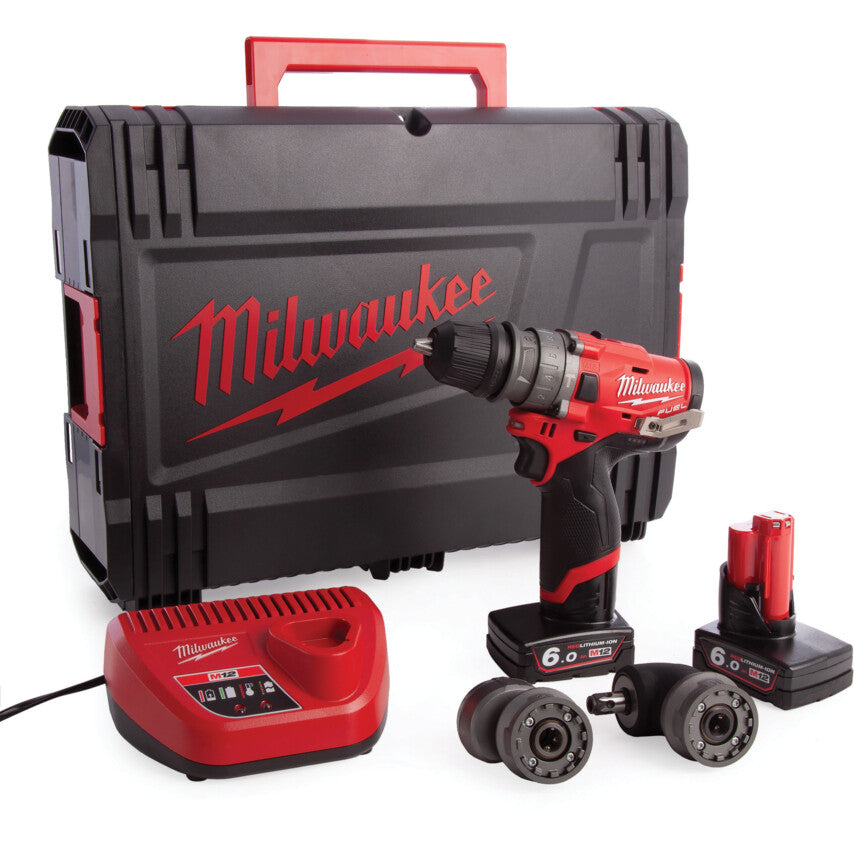 M12 Fuel 6 in 1 Percussion Drill, 2 x 6.0AH Batteries