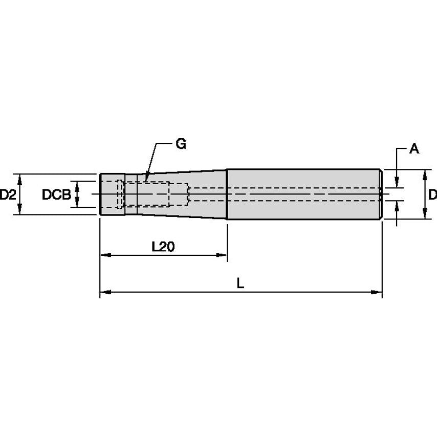 M-13-M8-CA.625-6.693 Tool Extensions