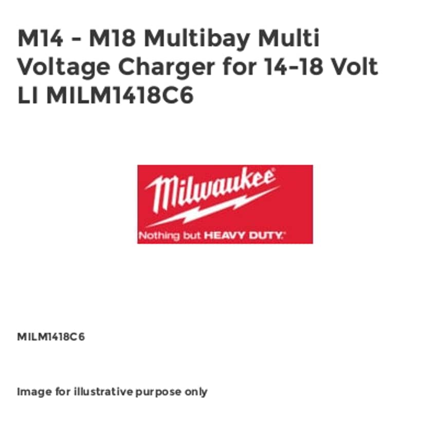 M14 - M18 Multibay Multi Voltage Charger for 14-18 Volt LI MILM1418C6
