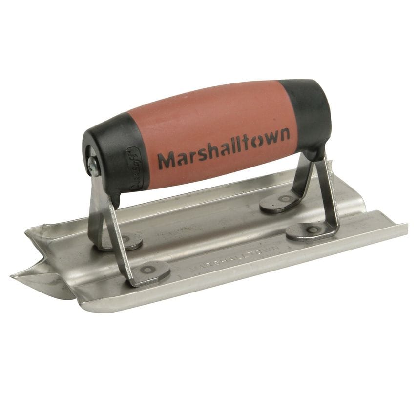 M180D Stainless Steel Groover Trowel DuraSoft Handle 6 x 3in M/T180D