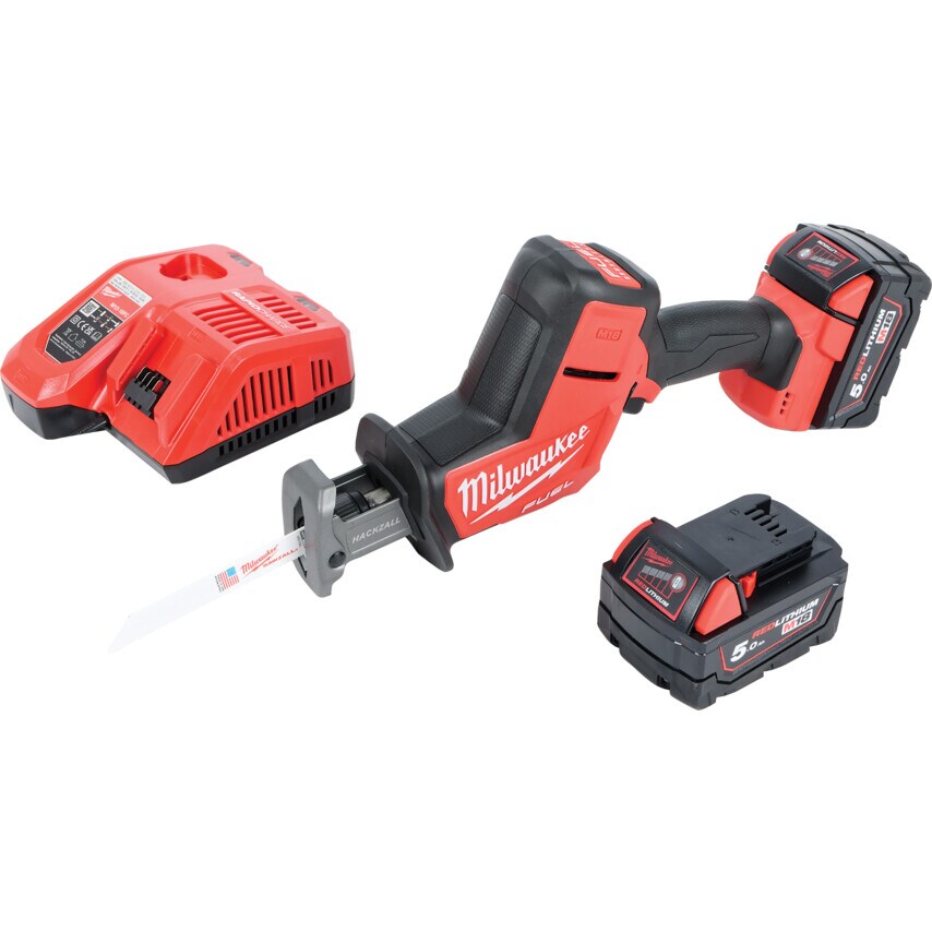 M18 Fuel Hackzall (2x5.0AHBATTERIES, Charger, HD Box)