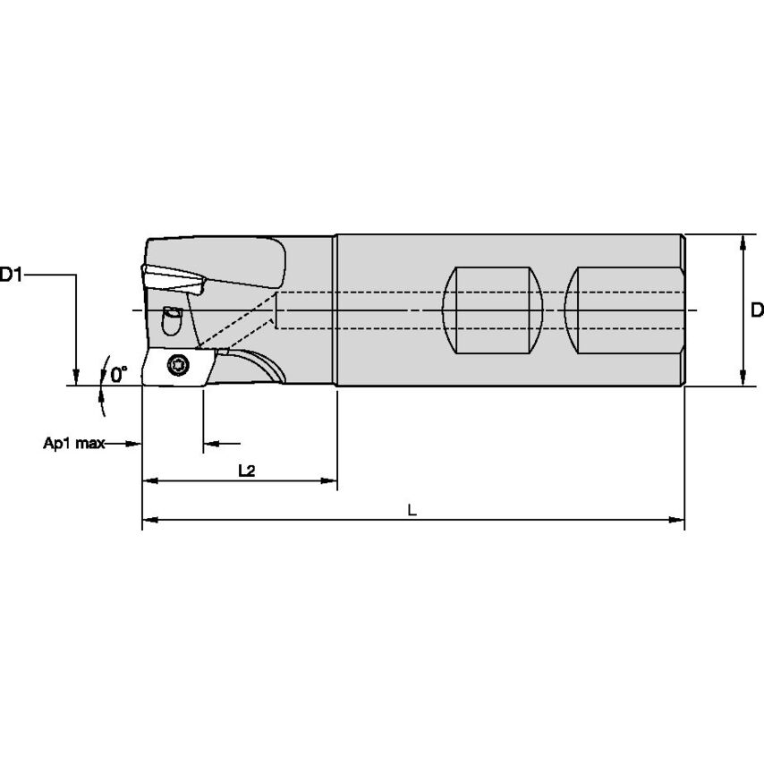 M1D075E1002W075L110 Mill 1-10 End Mill 90 D=.75Z=2